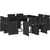Image de vidaXL - 9-delige - Tuinset - poly - rattan - zwart