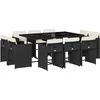 Image de vidaXL - 11-delige - Tuinset - met - kussens - poly - rattan - zwart
