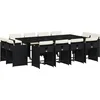 Image de vidaXL - 13-delige - Tuinset - met - kussens - poly - rattan - zwart