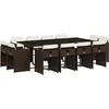 Image de vidaXL - 13-delige - Tuinset - met - kussens - poly - rattan - bruin