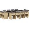 Image de vidaXL - 13-delige - Tuinset - met - kussens - poly - rattan - gemengd - beige