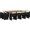 Image de vidaXL - 13-delige - Tuinset - met - kussens - poly - rattan - zwart