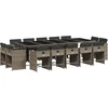 Image de vidaXL - 15-delige - Tuinset - met - kussens - poly - rattan - grijs