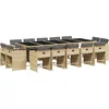 Image de vidaXL - 15-delige - Tuinset - met - kussens - poly - rattan - gemengd - beige