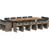 Image de vidaXL - 15-delige - Tuinset - met - kussens - poly - rattan - grijs