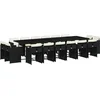 Image de vidaXL - 17-delige - Tuinset - met - kussens - poly - rattan - zwart