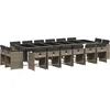 Image de vidaXL - 17-delige - Tuinset - met - kussens - poly - rattan - grijs