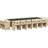 Image de vidaXL - 17-delige - Tuinset - met - kussens - poly - rattan - beige