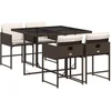 Image de vidaXL - 5-delige - Tuinset - met - kussens - poly - rattan - bruin