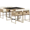 Image de vidaXL - 5-delige - Tuinset - met - kussens - poly - rattan - beige