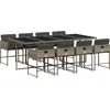 Image de vidaXL - 9-delige - Tuinset - met - kussens - poly - rattan - grijs