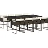 Image de vidaXL - 9-delige - Tuinset - met - kussens - poly - rattan - bruin