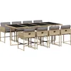 Image de vidaXL - 9-delige - Tuinset - met - kussens - poly - rattan - gemengd - beige