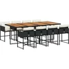 Image de vidaXL - 9-delige - Tuinset - poly - rattan - zwart
