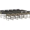 Image de vidaXL - 11-delige - Tuinset - met - kussens - poly - rattan - grijs
