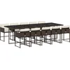 Image de vidaXL - 11-delige - Tuinset - met - kussens - poly - rattan - bruin