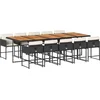 Image de vidaXL - 11-delige - Tuinset - met - kussens - poly - rattan - zwart