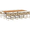 Image de vidaXL - 11-delige - Tuinset - met - kussens - poly - rattan - beige