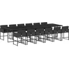 Image de vidaXL - 13-delige - Tuinset - met - kussens - poly - rattan - zwart