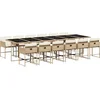 Image de vidaXL - 13-delige - Tuinset - met - kussens - poly - rattan - beige