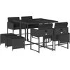 Image de vidaXL - 9-delige - Tuinset - poly - rattan - zwart