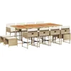 Image de vidaXL - 13-delige - Tuinset - met - kussens - poly - rattan - beige