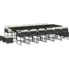 Image de vidaXL - 17-delige - Tuinset - met - kussens - poly - rattan - zwart
