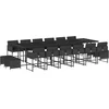 Image de vidaXL - 17-delige - Tuinset - met - kussens - poly - rattan - zwart