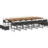 Image de vidaXL - 17-delige - Tuinset - met - kussens - poly - rattan - zwart