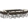 Image de vidaXL - 13-delige - Tuinset - met - kussens - poly - rattan - bruin