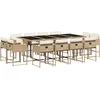 Image de vidaXL - 13-delige - Tuinset - met - kussens - poly - rattan - beige