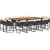 Image de vidaXL - 13-delige - Tuinset - met - kussens - poly - rattan - zwart