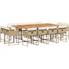 Image de vidaXL - 13-delige - Tuinset - met - kussens - poly - rattan - beige