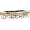 Image de vidaXL - 15-delige - Tuinset - met - kussens - poly - rattan - beige