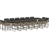Image de vidaXL - 17-delige - Tuinset - met - kussens - poly - rattan - grijs