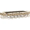 Image de vidaXL - 17-delige - Tuinset - met - kussens - poly - rattan - beige