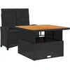 Image de vidaXL - 2-delige - Tuinset - met - kussens - poly - rattan - zwart