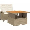 Image de vidaXL - 2-delige - Tuinset - met - kussens - poly - rattan - beige