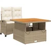 Image de vidaXL - 2-delige - Tuinset - met - kussens - poly - rattan - beige