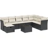 Image de vidaXL - 9-delige - Loungeset - met - kussens - poly - rattan - zwart