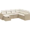 Image de vidaXL - 7-delige - Loungeset - met - kussens - poly - rattan - beige