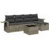 Image de vidaXL - 6-delige - Loungeset - met - kussens - poly - rattan - lichtgrijs