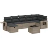 Image de vidaXL - 8-delige - Loungeset - met - kussens - poly - rattan - grijs
