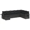 Image de vidaXL - 8-delige - Loungeset - met - kussens - poly - rattan - zwart
