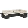 Image de vidaXL - 8-delige - Loungeset - met - kussens - poly - rattan - zwart