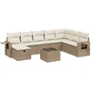 Image de vidaXL - 9-delige - Loungeset - met - kussens - poly - rattan - beige
