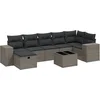 Image de vidaXL - 8-delige - Loungeset - met - kussens - poly - rattan - lichtgrijs