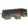 Image de vidaXL - 8-delige - Loungeset - met - kussens - poly - rattan - grijs