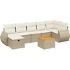 Image de vidaXL - 8-delige - Loungeset - met - kussens - poly - rattan - beige