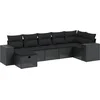 Image de vidaXL - 8-delige - Loungeset - met - kussens - poly - rattan - zwart